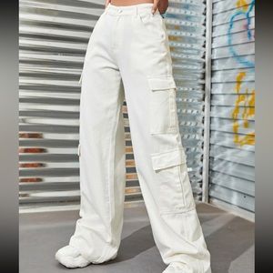 brand new baggy cargo denim pants